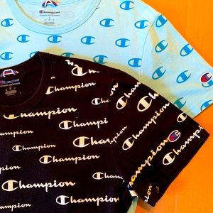 2 Champion shirt blue and black perfect condition